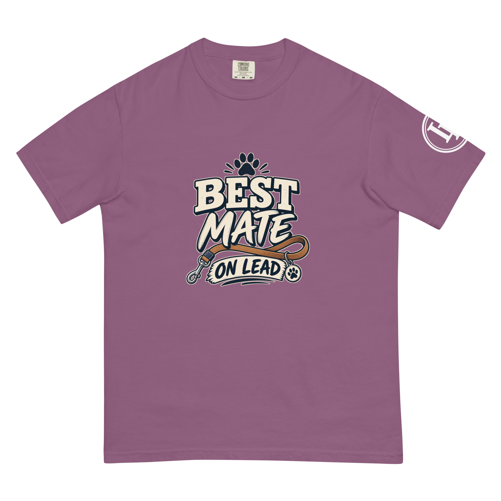 Best Mate On Lead | Comfort Colors 1717 | Dark Master - Image 2