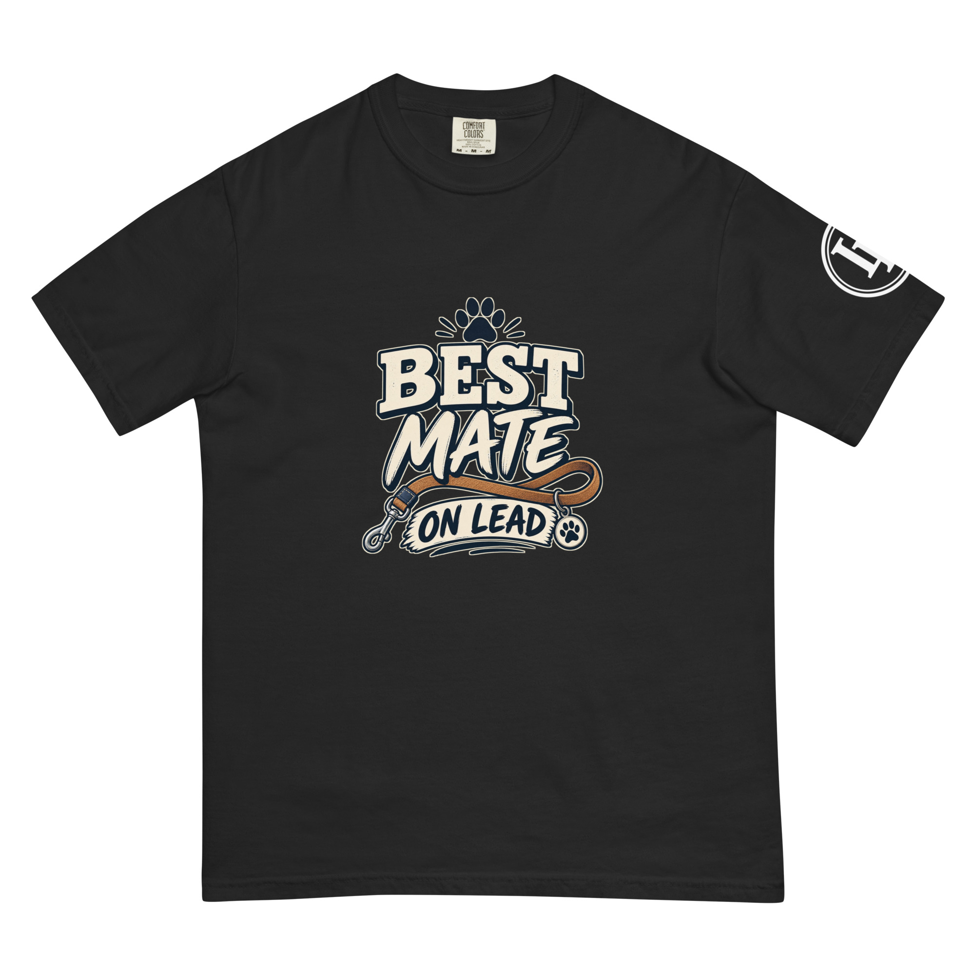 Best Mate On Lead | Comfort Colors 1717 | Dark Master - Image 3