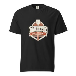 Barbecue Department Tee - Dark Colours - Black front view