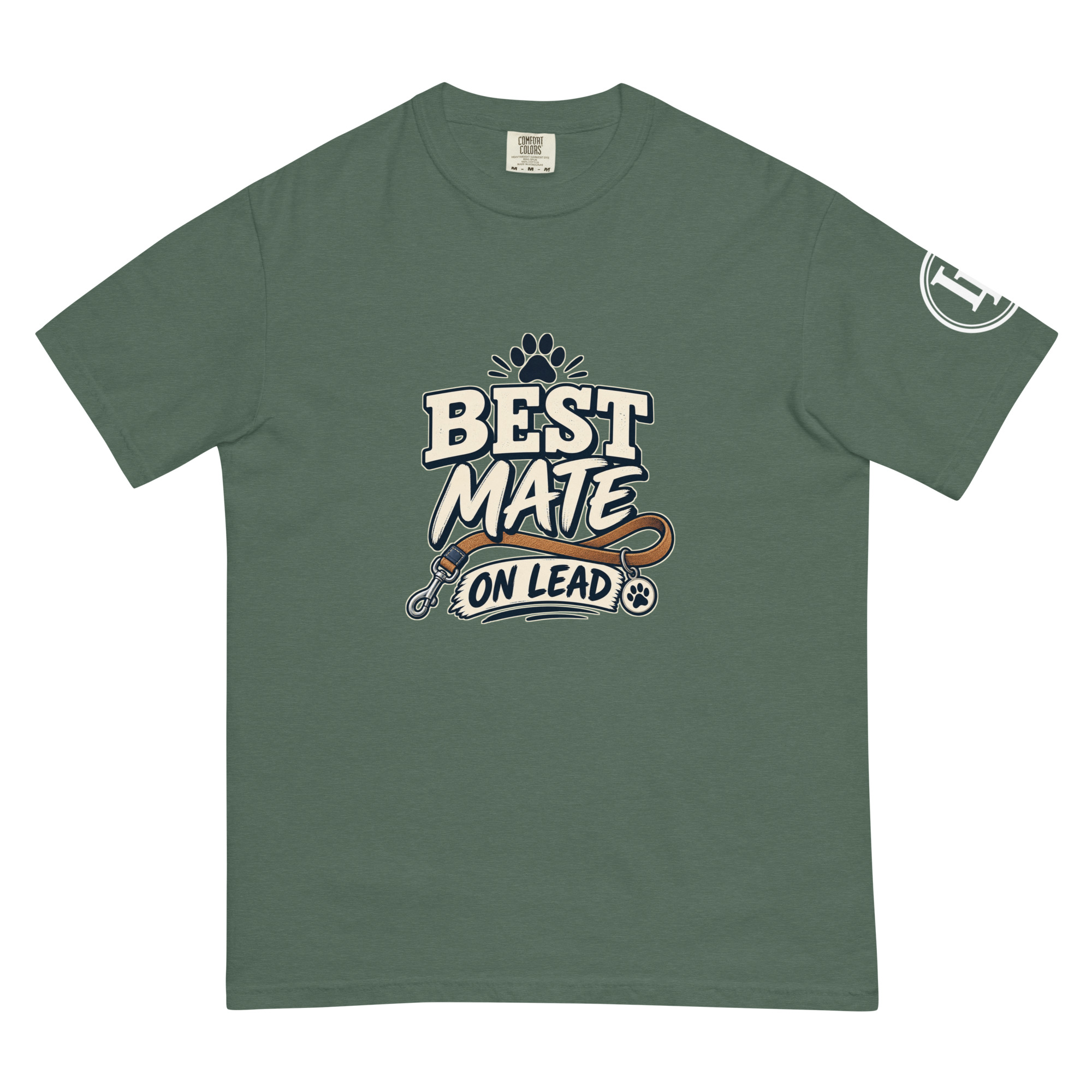 Best Mate On Lead | Comfort Colors 1717 | Dark Master - Image 6
