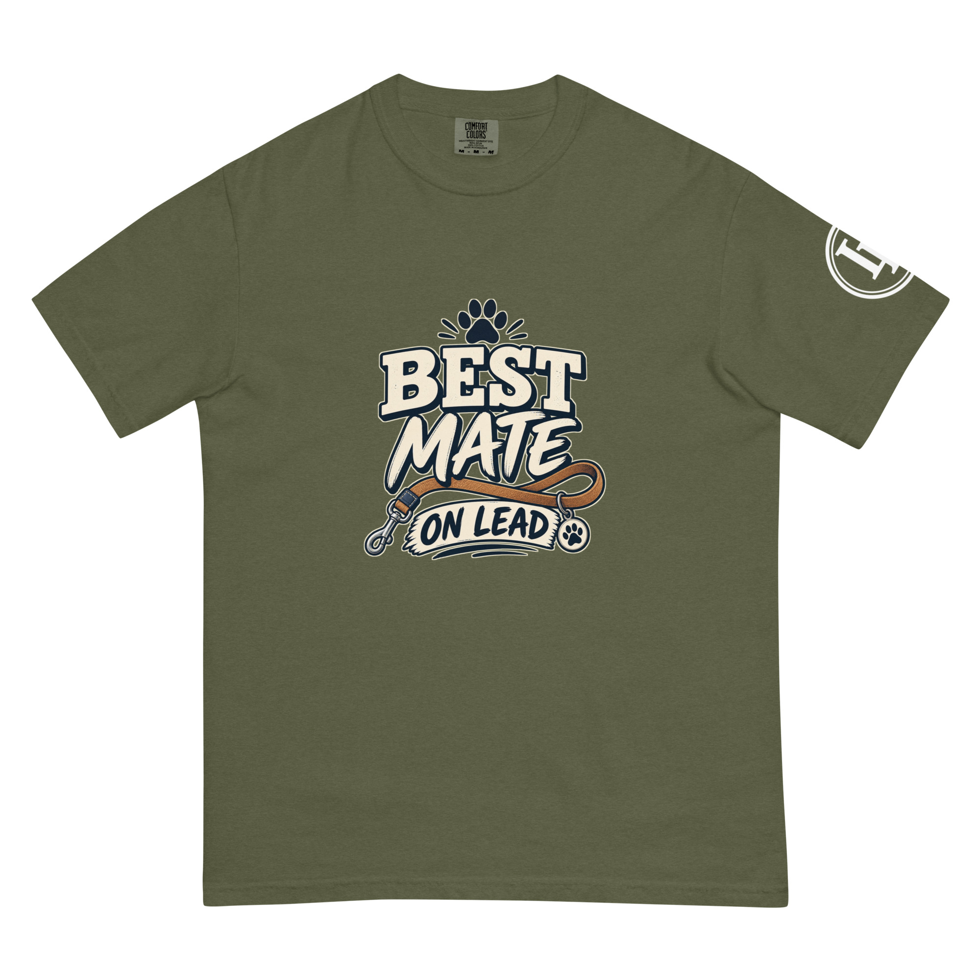 Best Mate On Lead | Comfort Colors 1717 | Dark Master - Image 46