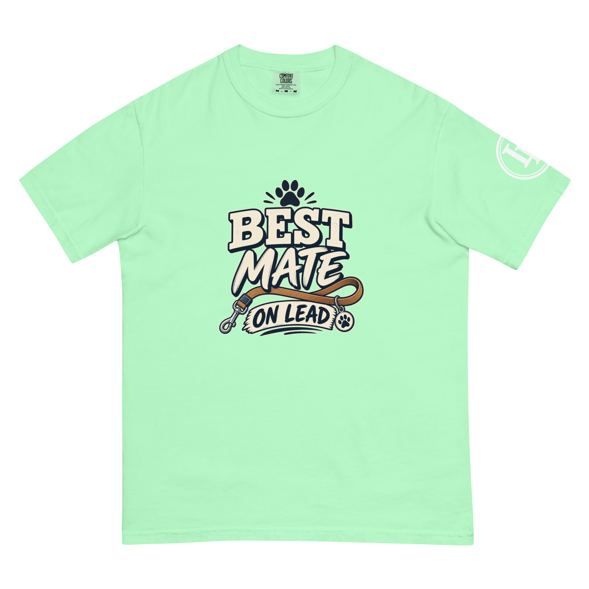 Best Mate On Lead | Comfort Colors 1717 | Dark Master - Image 36