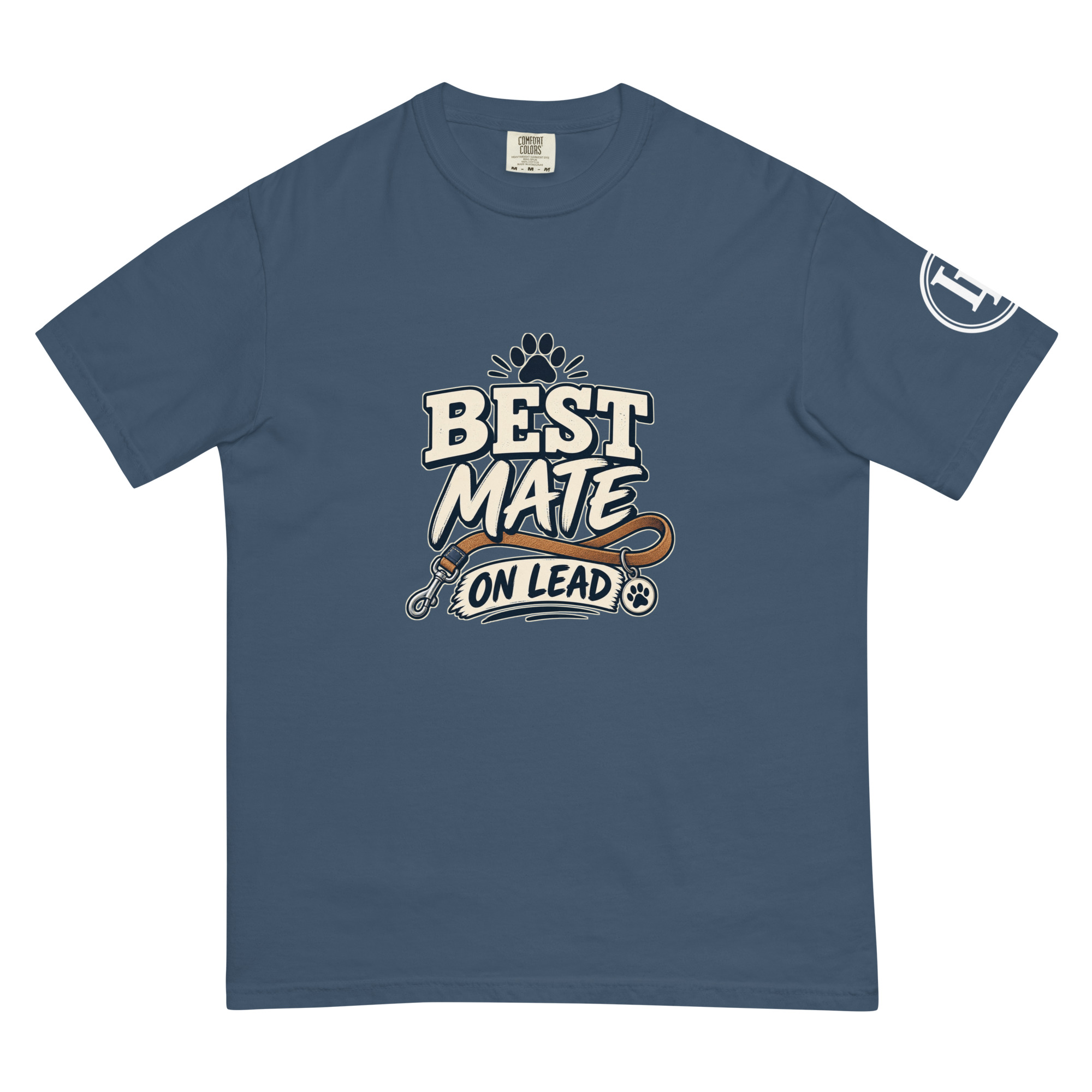 Best Mate On Lead | Comfort Colors 1717 | Dark Master - Image 38
