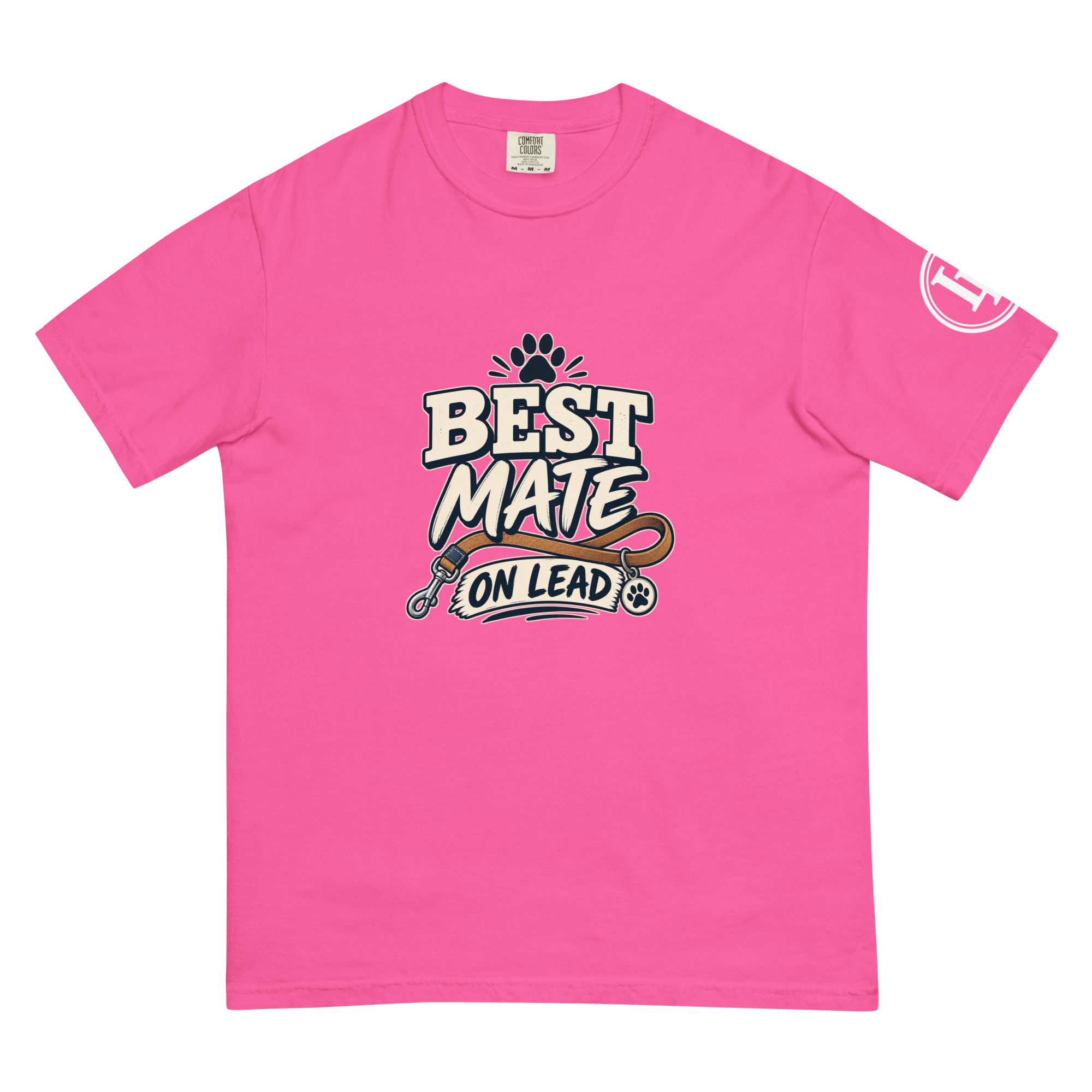 Best Mate On Lead | Comfort Colors 1717 | Dark Master - Image 51