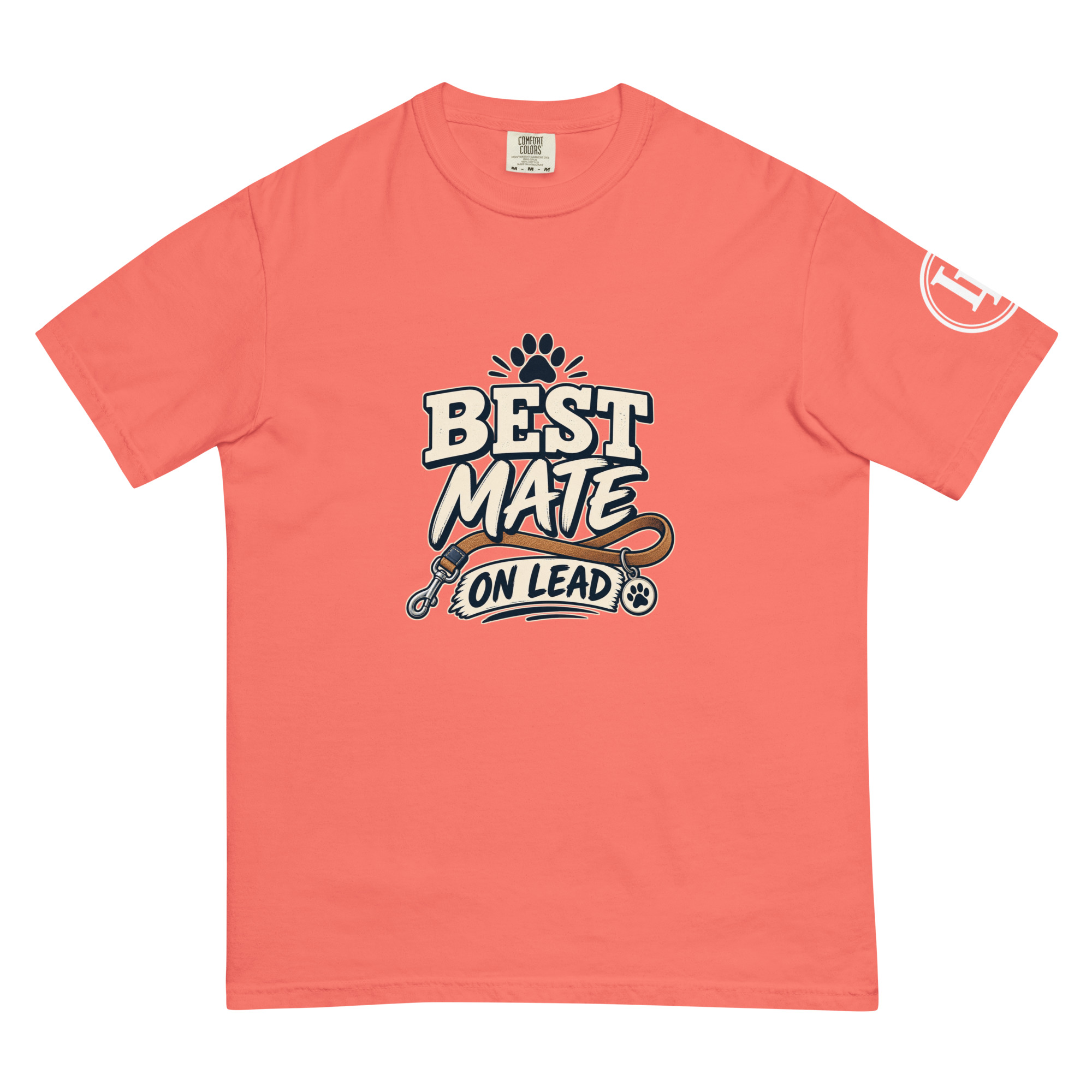 Best Mate On Lead | Comfort Colors 1717 | Dark Master - Image 50