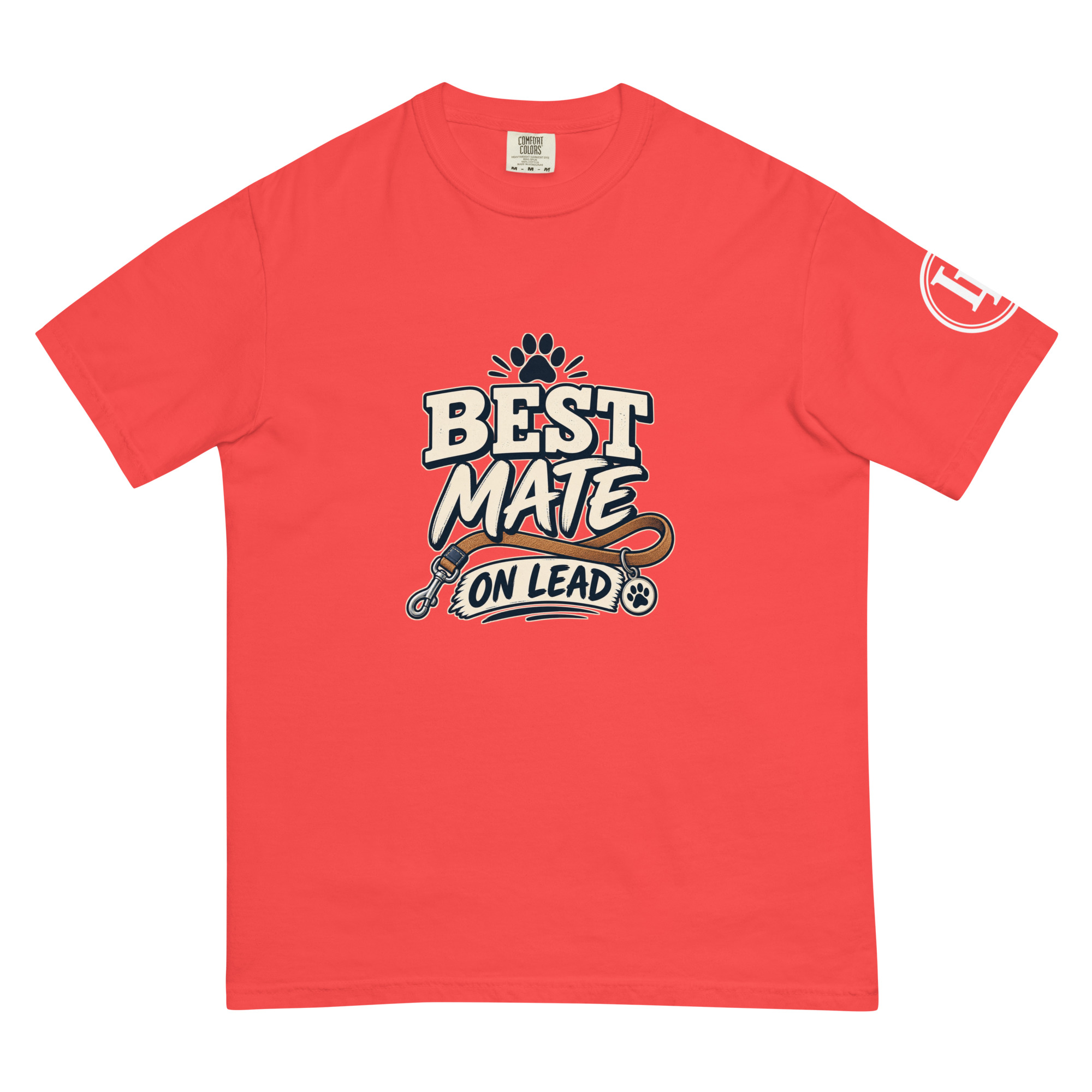 Best Mate On Lead | Comfort Colors 1717 | Dark Master - Image 19