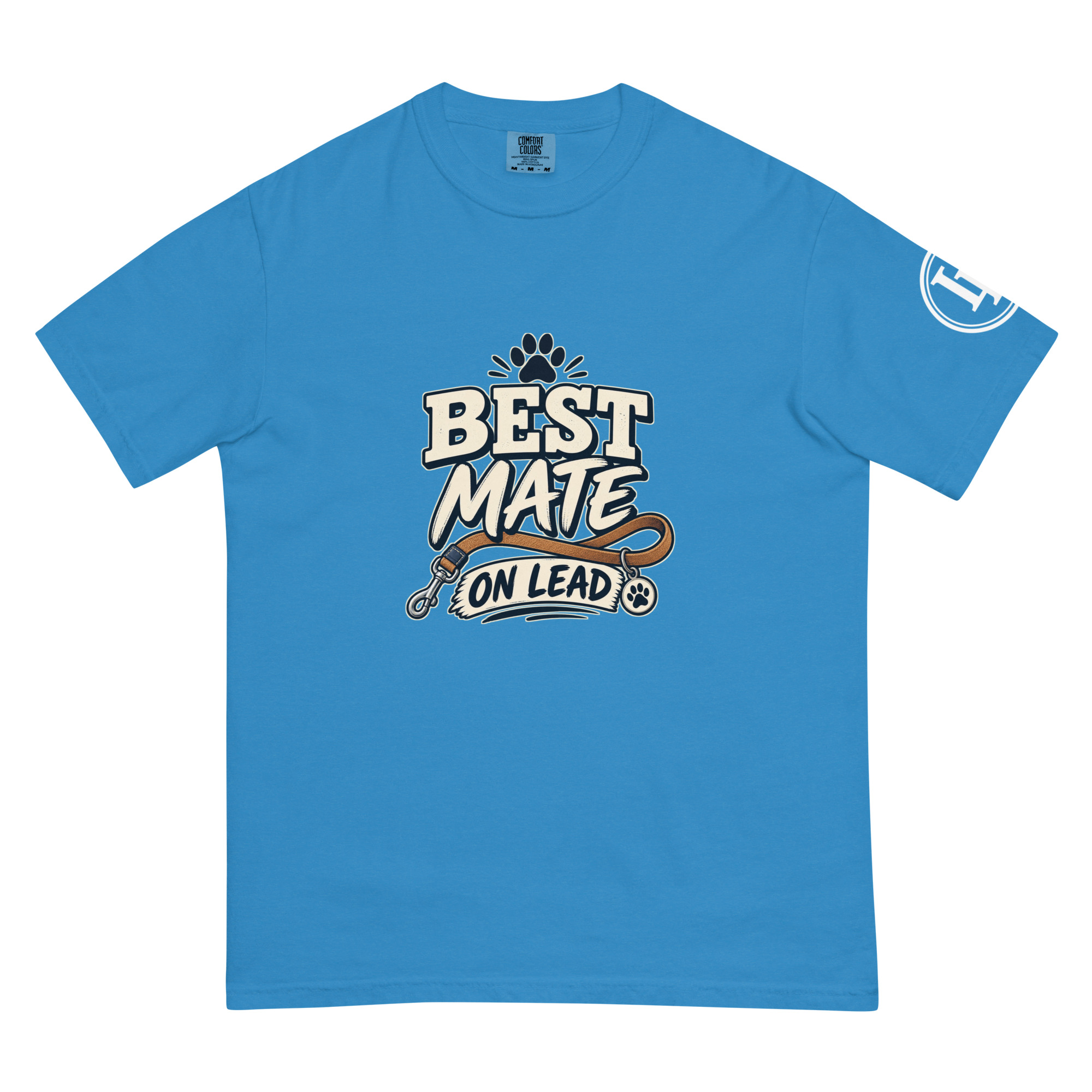 Best Mate On Lead | Comfort Colors 1717 | Dark Master - Image 47