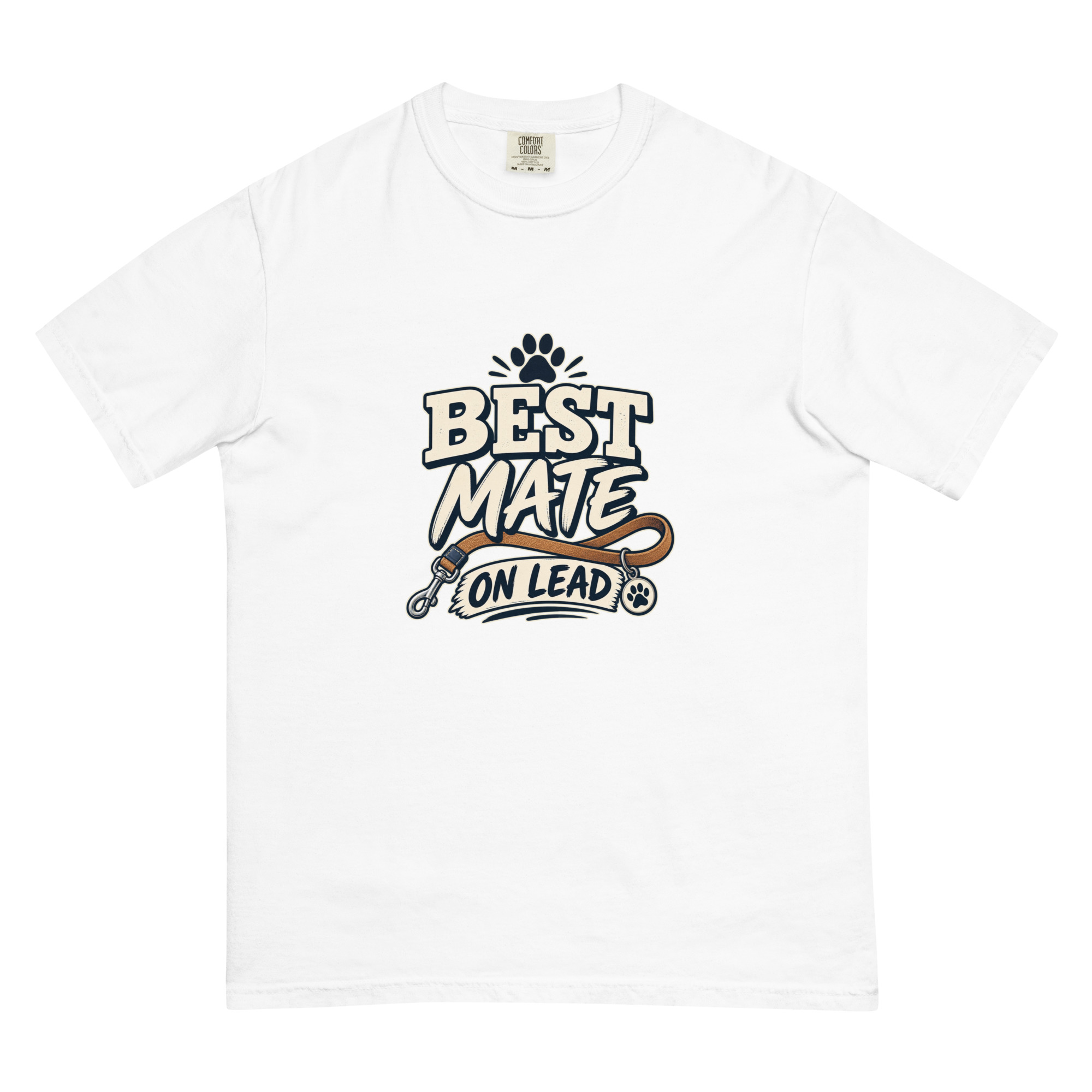 Best Mate On Lead | Comfort Colors 1717 | Dark Master - Image 27